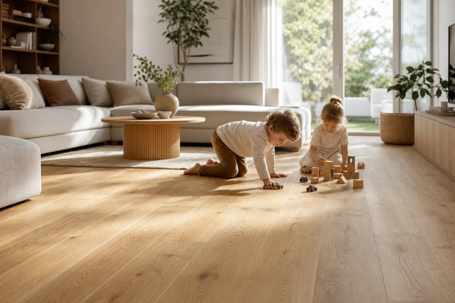 Parkett und Kinder: Taugt der Holzboden für aktive Familien?