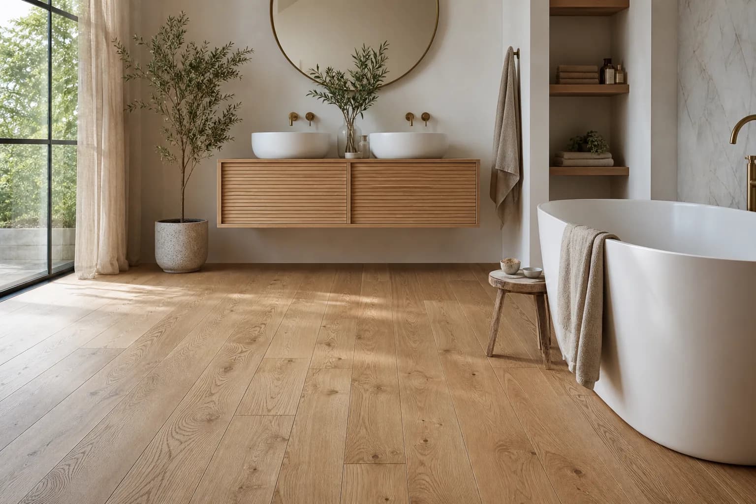 Parquet in a bathroom: can it really work?