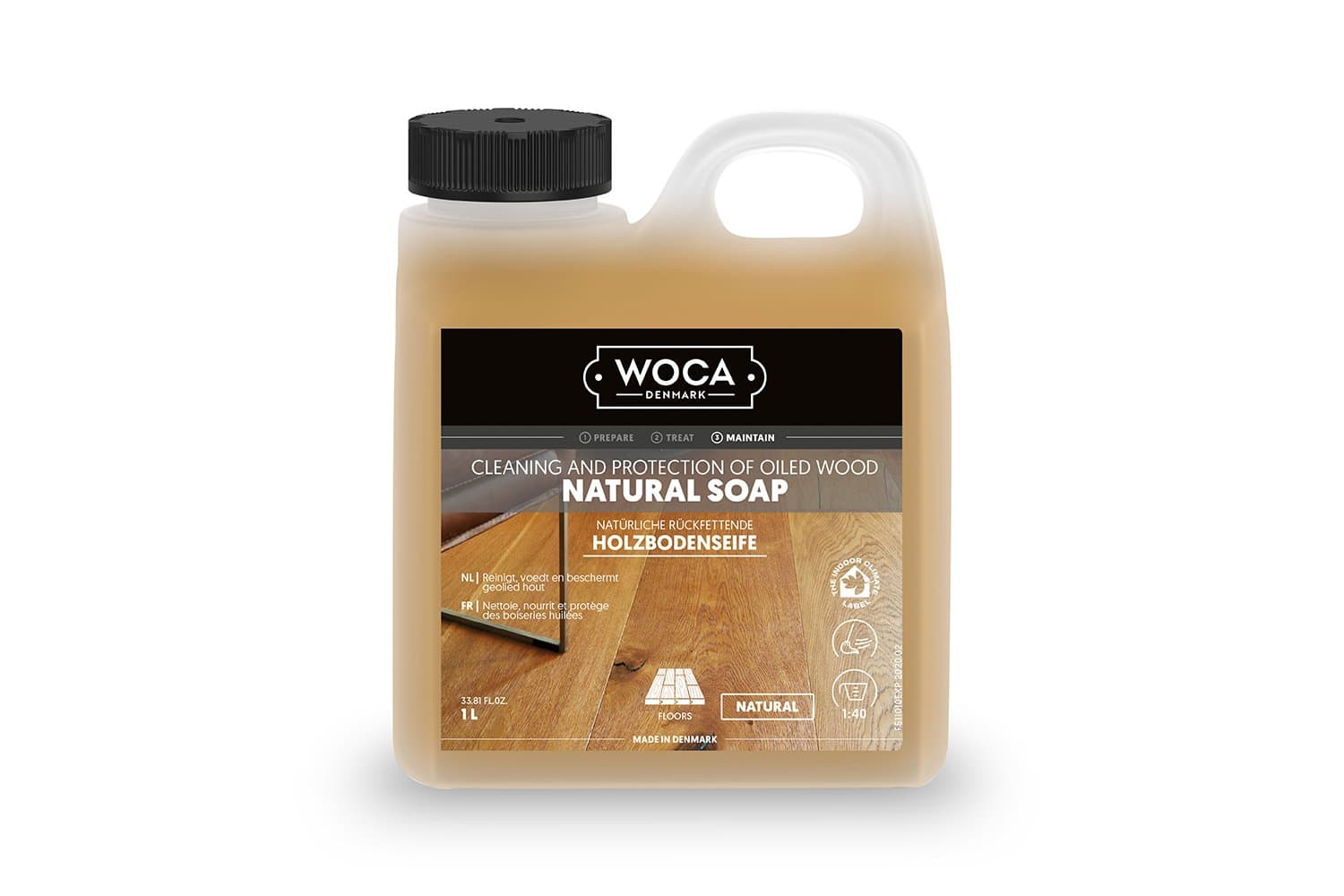 WOCA Wood Floor Soap, Natural, 1L