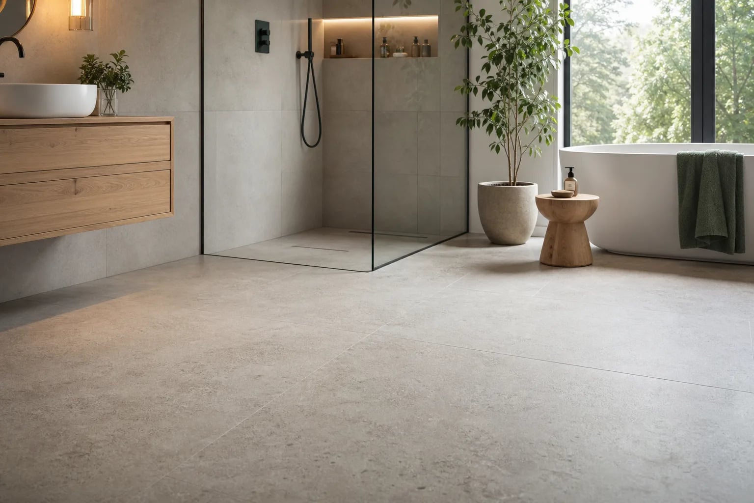 Vinyl flooring in a bathroom: 100% waterproof