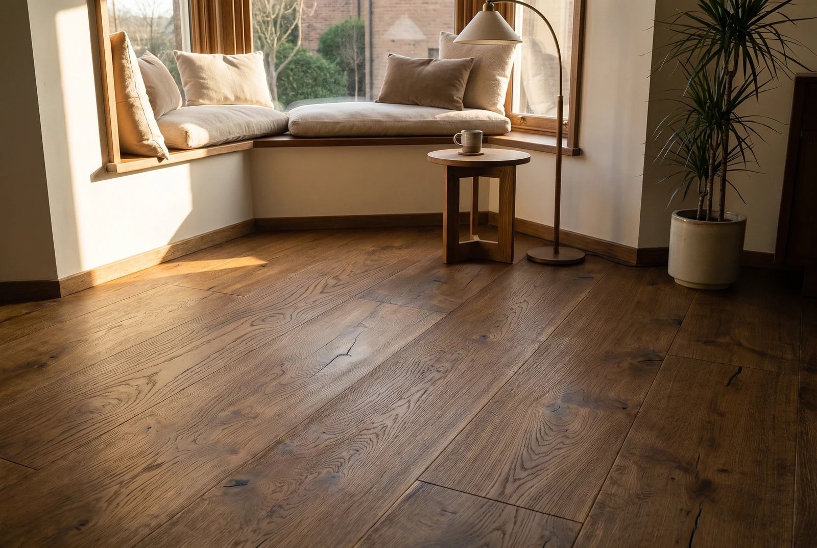 Oak engineered wood flooring in an interior