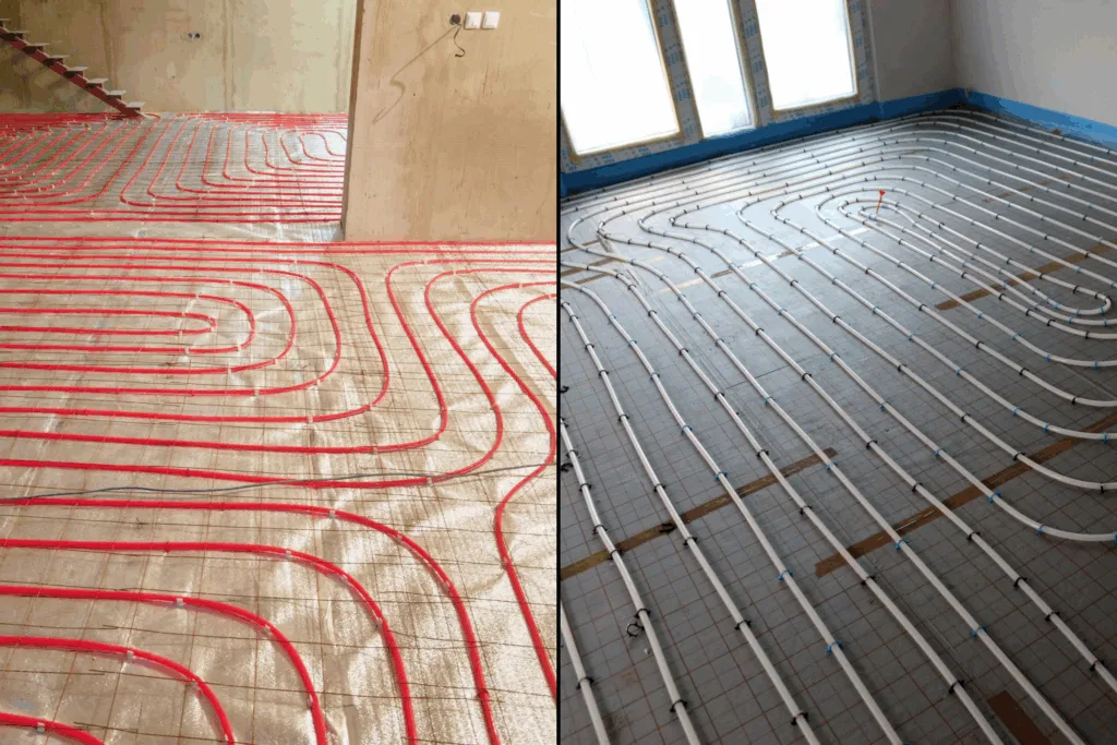 Plancher chauffant hydraulique et électrique sous parquet contrecollé — comparaison des systèmes